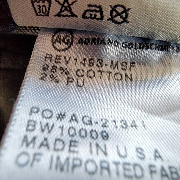 Jeans AG Adriano Goldschmied Women Size 25R The Moto Legging Zipper Ankle - Picture 16 of 16